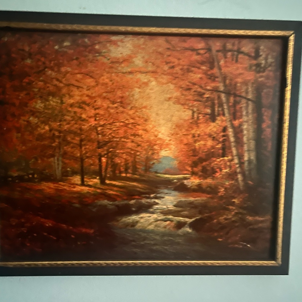 Autumn Forest painting in frame